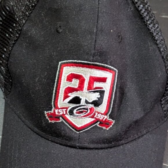 Carolina Hurricanes 25th Anniversary Hat Black Mesh Adjustable Cap hat  snap bac - Picture 2 of 11